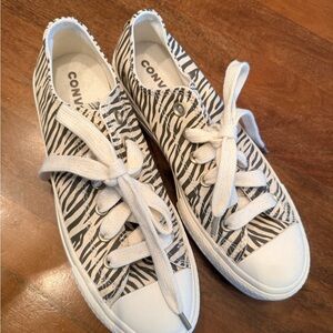 Converse Black and White Zebra Pattern Sneakers